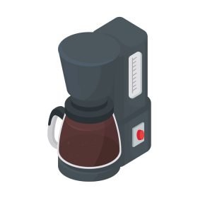 دانلود وکتور آیکون جدا شده دستگاه قهوه ساز