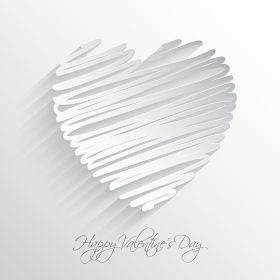 دانلود وکتور طرح قلب خط خطی برای روز ولنتاین