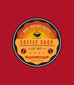 دانلود وکتور نشان قهوه برای هر منظوری مناسب برای برندهای وب سایت و پروژه های تصویرسازی