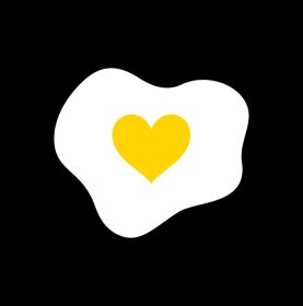 دانلود وکتور تخم مرغ با زرده قلبی شکل