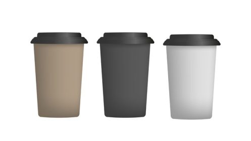 دانلود وکتور فنجان پلاستیکی قهوه ای برای قهوه در d کاغذی وکتور فنجان قهوه