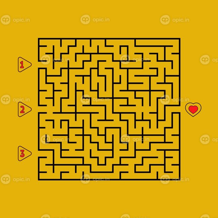 دانلود وکتور بازی پیچ و خم مربع انتزاعی برای کودکان پازل برای کودکان