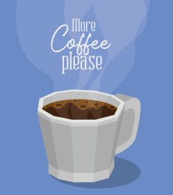 دانلود وکتور بیشتر قهوه لطفا حروف با طرح وکتور لیوان