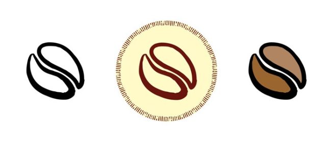 دانلود وکتور کانتور و رنگ و نمادهای یکپارچهسازی با سیستمعامل دانه های قهوه