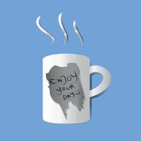 دانلود وکتور شیب براق واقعی d هنر فنجان قهوه یا چای داغ