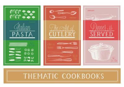 دانلود وکتور رایگان کتاب های آشپزی موضوعی مختلف وکتور پس زمینه برای برچسب پوستر کارت تبریک وب سند و سایر سطوح تزئینی