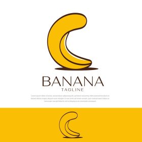 دانلود وکتور لوگوی میوه موز وکتور تصویر برای غذا و نوشیدنی