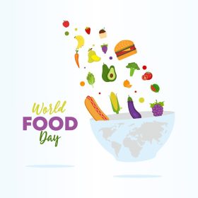دانلود وکتور تصویر روز جهانی غذا وکتور تزیین غذا