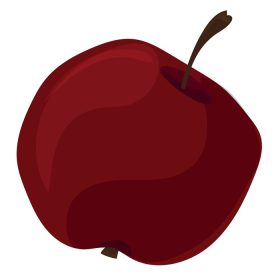 دانلود وکتور کارتون مفهوم غذای سیب