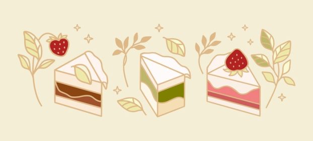 دانلود مجموعه وکتور کیک شیرینی رنگارنگ و المان های نانوایی برای