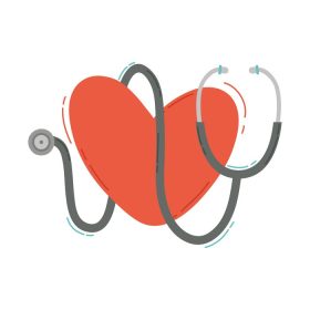 دانلود وکتور قلب با آیکون گوش پزشکی قلب