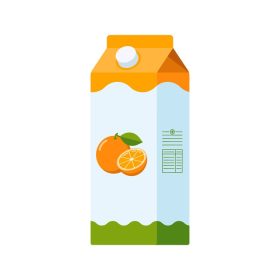دانلود وکتور جعبه کارتن با نماد نوشیدنی مرکبات آب پرتقال برای لوگو