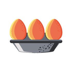 دانلود وکتور تخم مرغ در جعبه غذا