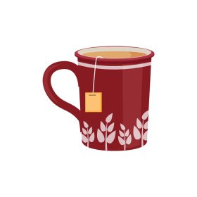 دانلود وکتور نوشیدنی های گرم لیوان های گرم چای قهوه کاکائو مجموعه شراب مولد