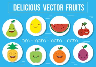 دانلود وکتور بسیاری از تصاویر وکتور میوه های مختلف و خوشمزه طراحی شده برای برچسب پوستر کارت تبریک وب سند و سایر سطوح تزئینی