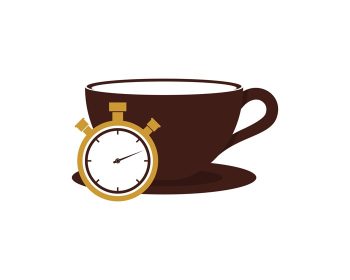 دانلود وکتور لوگوی زمان فنجان قهوه