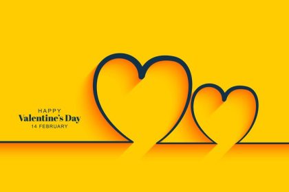 دانلود وکتور قلب های مینیمالیستی طرح کارت روز ولنتاین