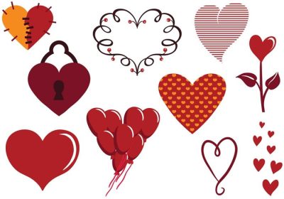 دانلود وکتور این مجموعه وکتور قلب رایگان است این مجموعه شامل قفل قلب گل قلب و انواع قلب می باشد