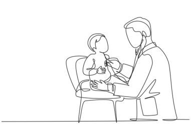 دانلود وکتور نقاشی خط پیوسته تک اطفال پسر جوان