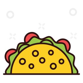 دانلود وکتور یک تاکو غذای مکزیکی