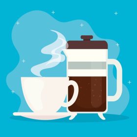دانلود وکتور طرح روش دم کردن قهوه