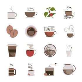 دانلود وکتور طرح های مختلف قهوه