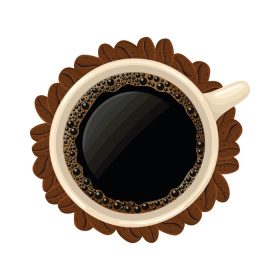 دانلود وکتور طرح قهوه سیاه