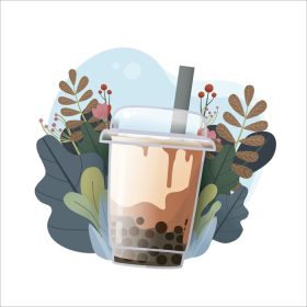 دانلود وکتور حبابی چای شیر تبلیغاتی طرح بابا شیر چای مروارید شیر چای نوشیدنی های خوشمزه قهوه و نوشابه با لوگو و طرح بنر تبلیغاتی سبک ابله وکتور