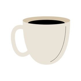 دانلود وکتور نوشیدنی قهوه در آیکون فنجان سرامیکی