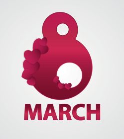 دانلود وکتور پوستر تبریک روز بین المللی زنان در ماه مارس