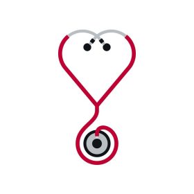 دانلود وکتور آیکون گوشی پزشکی قلب شکل