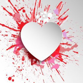 دانلود وکتور طرح قلب به سبک گرانج برای روز ولنتاین