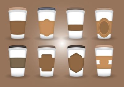 دانلود وکتور قالب آستین قهوه مجموعه ای عالی برای پروژه شما