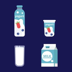 دانلود تصاویر وکتور محصولات مختلف شیر محصول سبک تخت