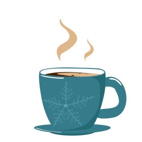 دانلود وکتور یک فنجان قهوه داغ برای حال خوب