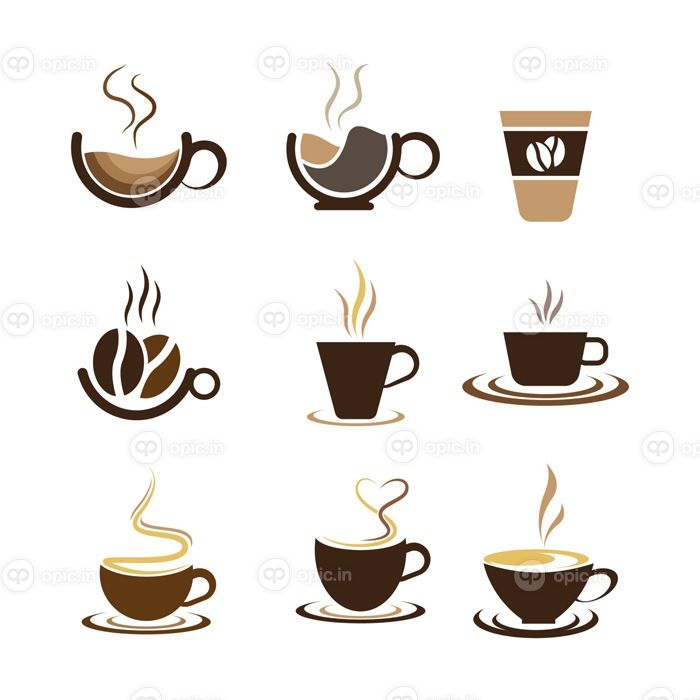 دانلود تصاویر لوگوی وکتور فنجان قهوه