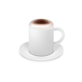 دانلود وکتور فنجان قهوه نوشیدنی داغ با فوم و بخار بوی نوشیدنی نمای بالا