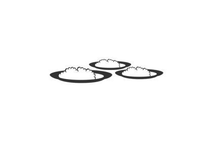 دانلود وکتور غذا در بشقاب نماد علامت تصویر در پس زمینه سفید