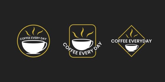 دانلود مجموعه وکتور لوگو قهوه و قالب بیلبورد