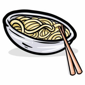 دانلود وکتور نقاشی دستی نودل رامن غذای آسیایی