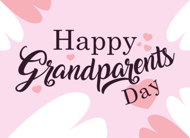 دانلود وکتور پوستر روز پدربزرگ و مادربزرگ مبارک با الگوی قلب