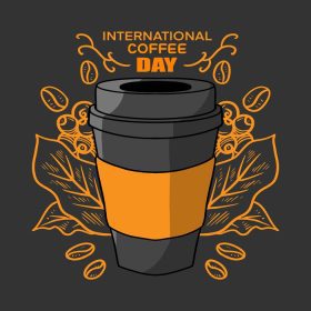 دانلود وکتور تصویر وکتور روز بین المللی قهوه