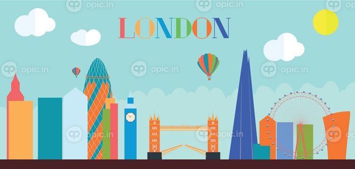 دانلود وکتور UK silhouette london city تصویر وکتور پس زمینه