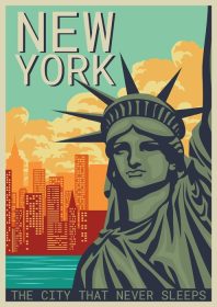 دانلود وکتور پوستر قدیمی نیویورک