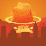 دانلود وکتور شب ساختمان شهر انعکاس آب وکتور کارت سال نو