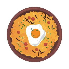 دانلود وکتور غذای سوپ تخم مرغ
