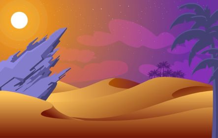 دانلود وکتور تصویر بیابان انتزاعی با سیارک طراحی شده برای برچسب پوستر کارت تبریک سند و سایر سطوح تزئینی