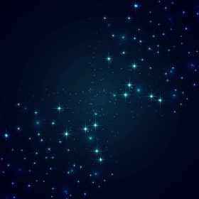 دانلود وکتور ستاره های درخشان انتزاعی در پس زمینه آبی