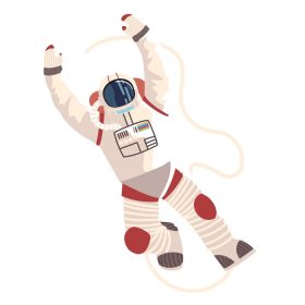 دانلود وکتور فضانورد در لباس فضایی نماد وکتور کاراکتر فضا