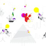 دانلود عکس انتزاعی پس زمینه دیوار موزاییک کوفتی کوچک رنگارنگ